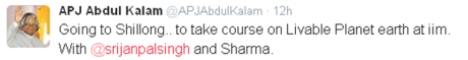 Kalam's last tweet